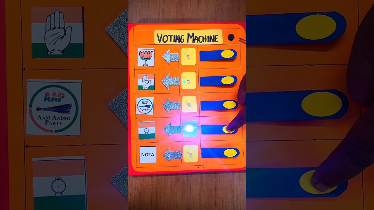 EVM Voting Machine Working Model 🗳️ Easy School Project | komodo craft