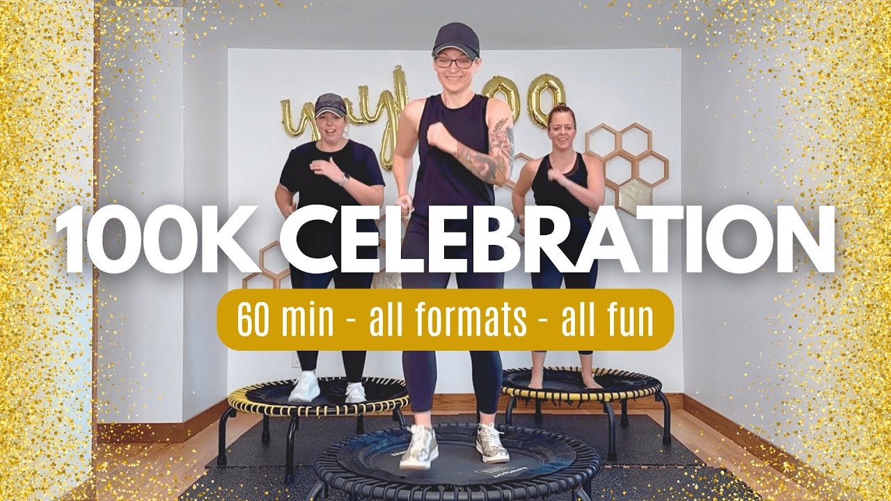We Hit 100K! 🎉 Ultimate 60 Minute Rebounder Workout | Full Body Cardio, HIIT & Choreography Mix