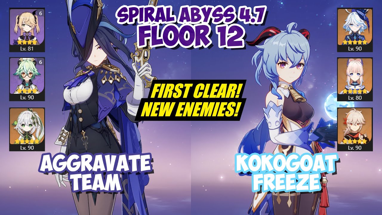 Clorinde Aggravate & Ganyu Furina Freeze | Spiral Abyss 4.7 | Genshin Impact