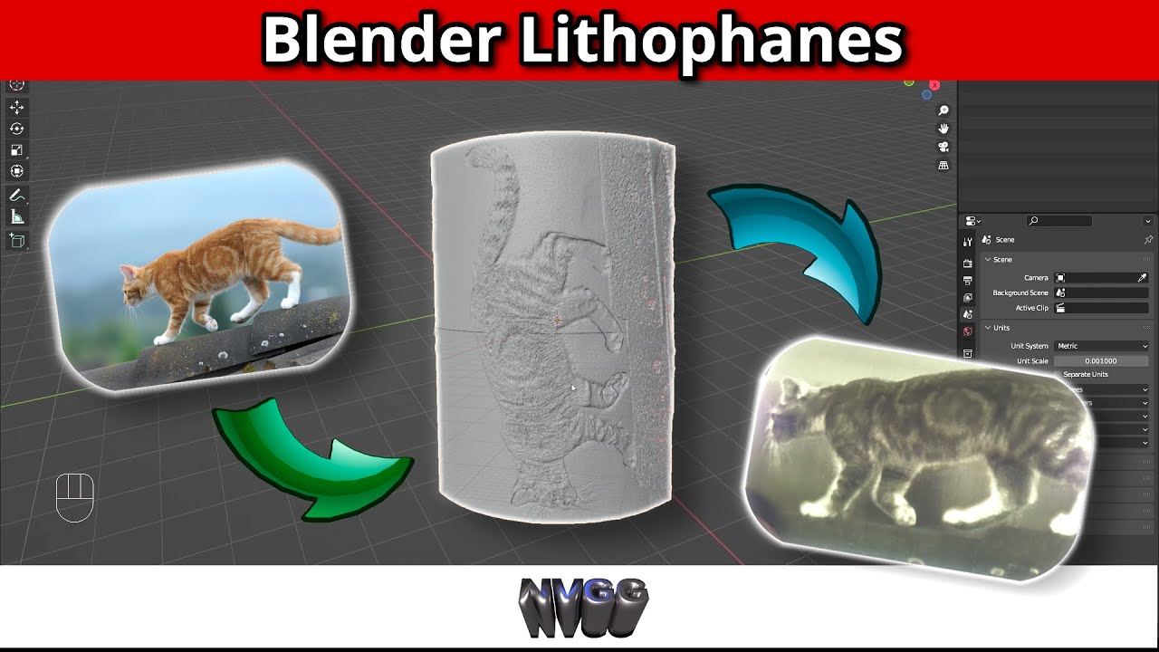 Easy lithophane in Blender for 3d printing