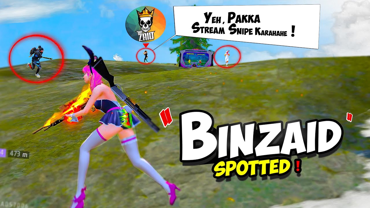 I Killed @binzaidfreefire 😳 & He Called Me a Stream Sniper 😅 NRZ