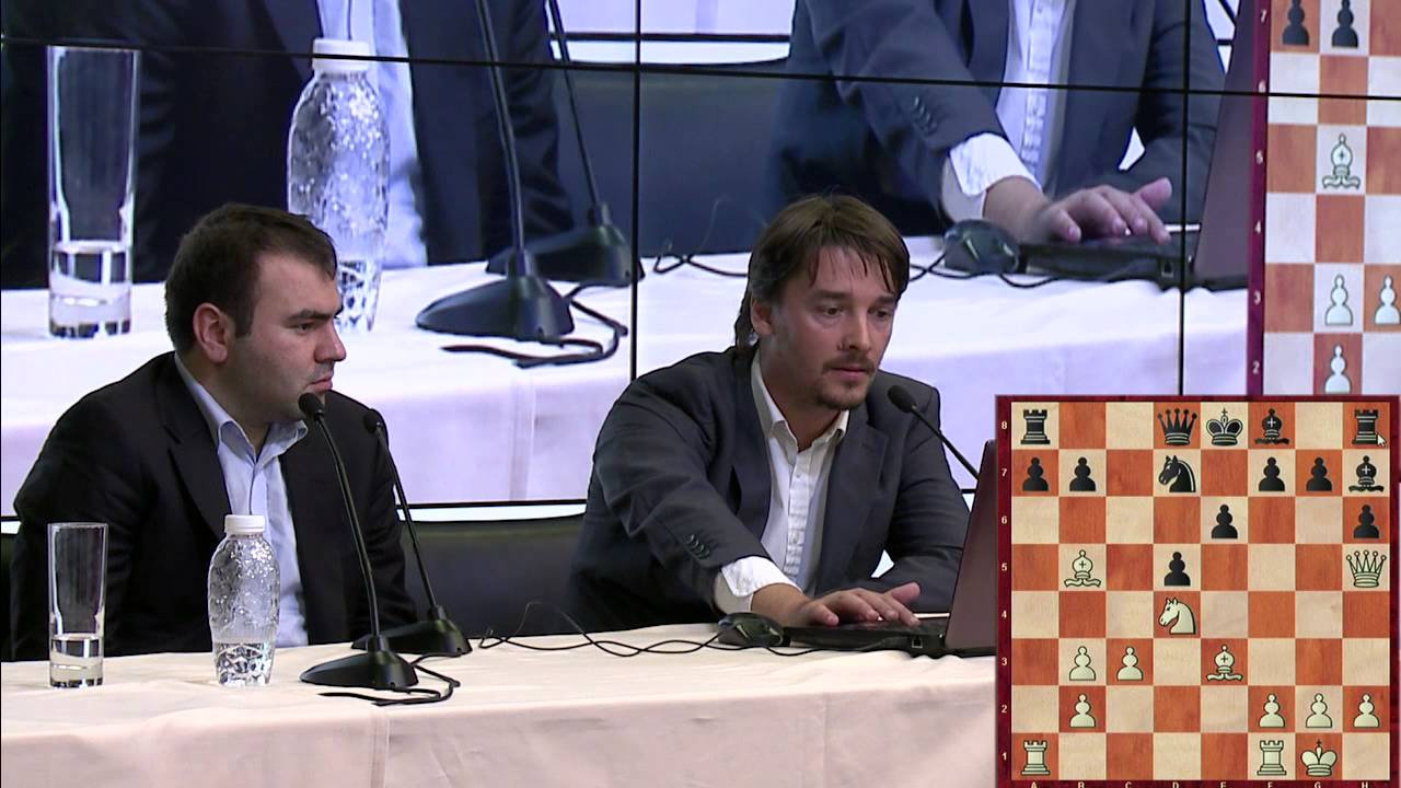 Round 2. Alexander Morozevich and Shakhriyar Mamedyarov speaking about their game