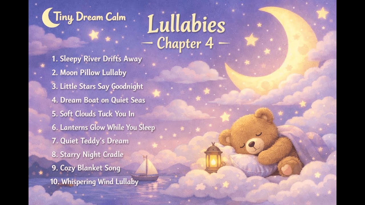 #09 Sleepy River Drifts Away 🌙 Bedtime Music for Kids, Babies & Moms | Tiny Dream Calm