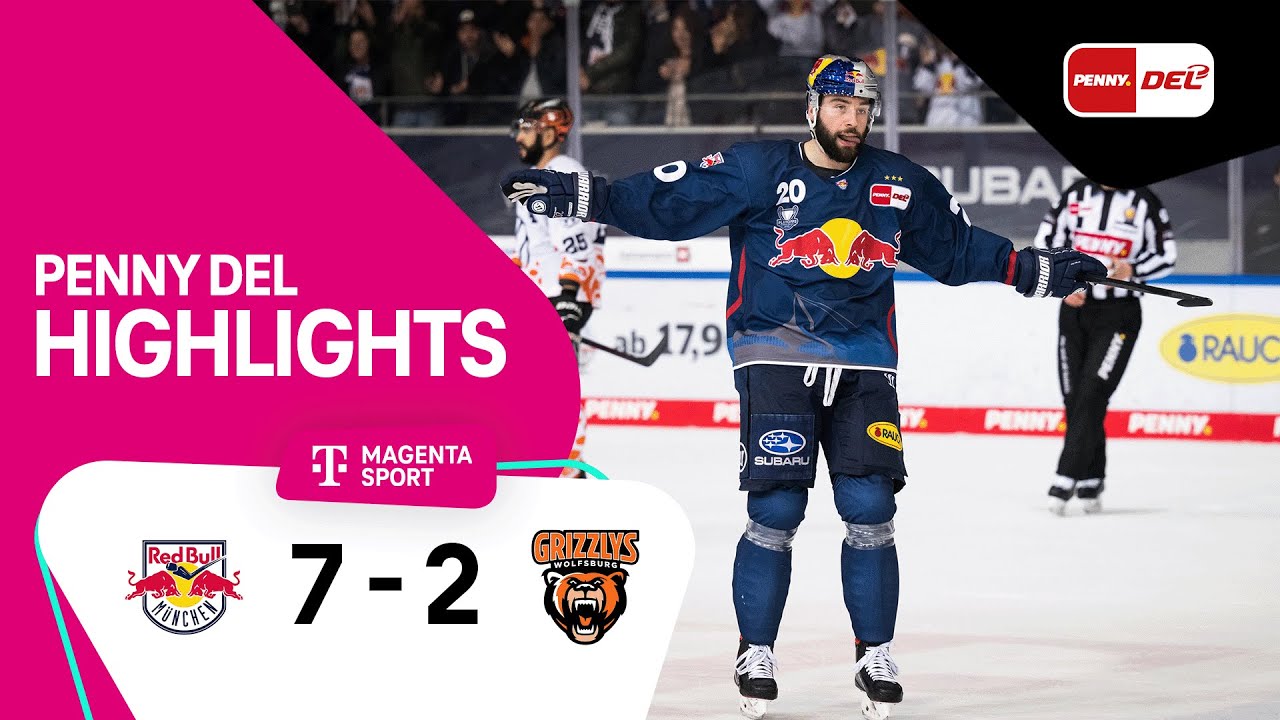 EHC Red Bull München  - Grizzlys Wolfsburg | Highlights PENNY DEL 22/23