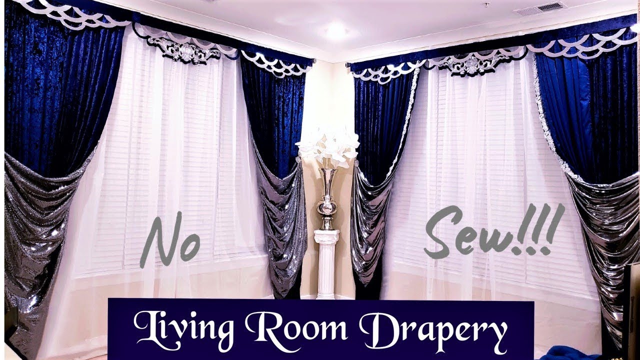 DIY NO SEW LIVING ROOM CURTAIN IDEA - CURTAIN IDEA FOR LIVING ROOMS