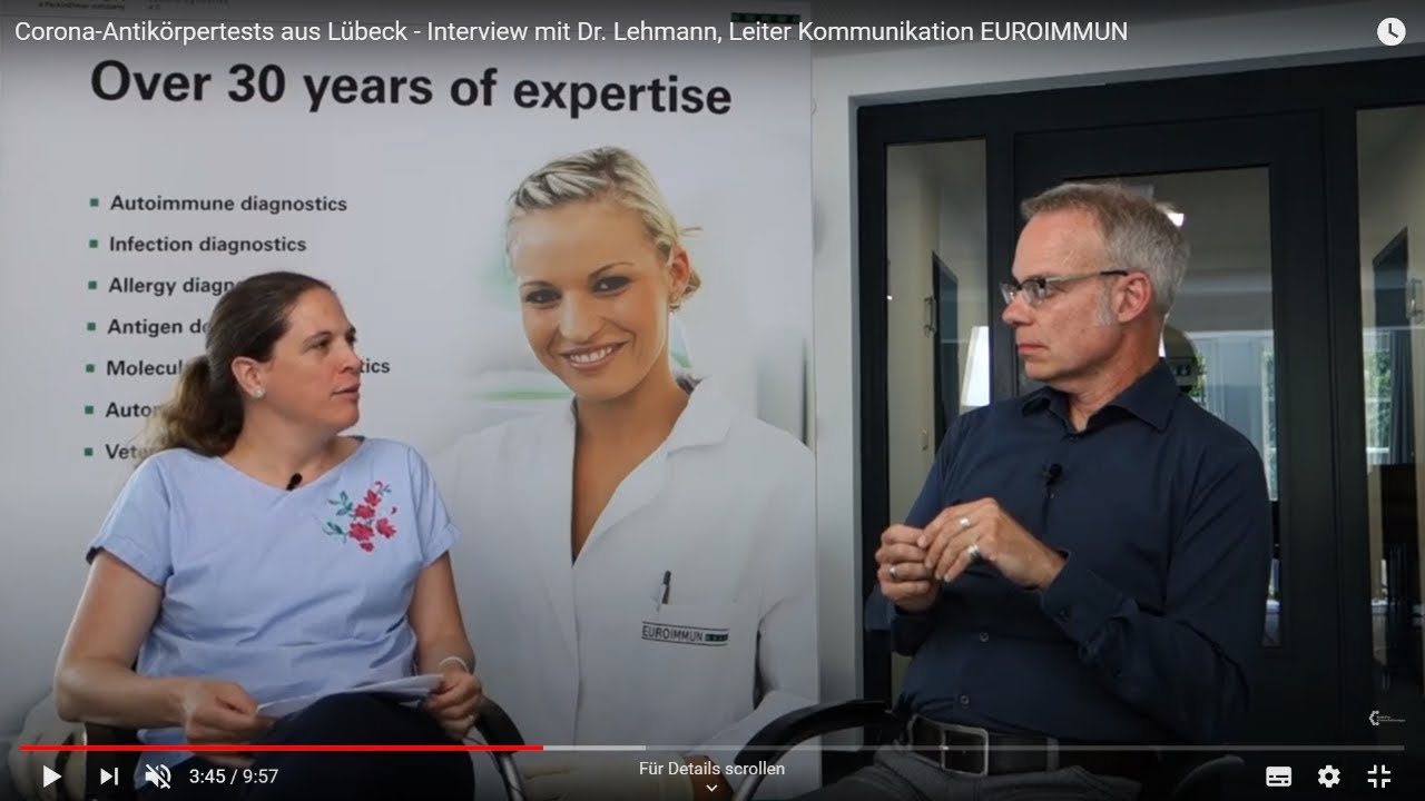 Corona-Antikörpertests aus Lübeck - Interview mit Dr. Lehmann, Leiter Kommunikation EUROIMMUN
