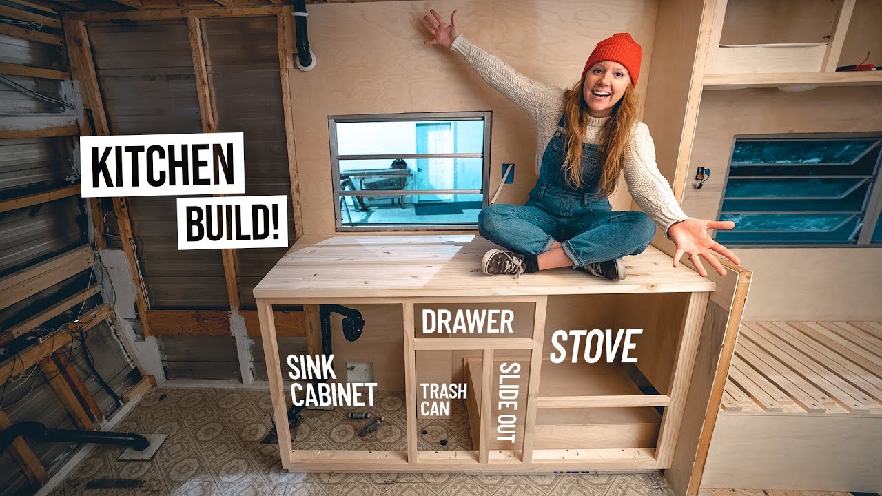 RV Renovation - Building Out Our KITCHEN! (Ep. 17)