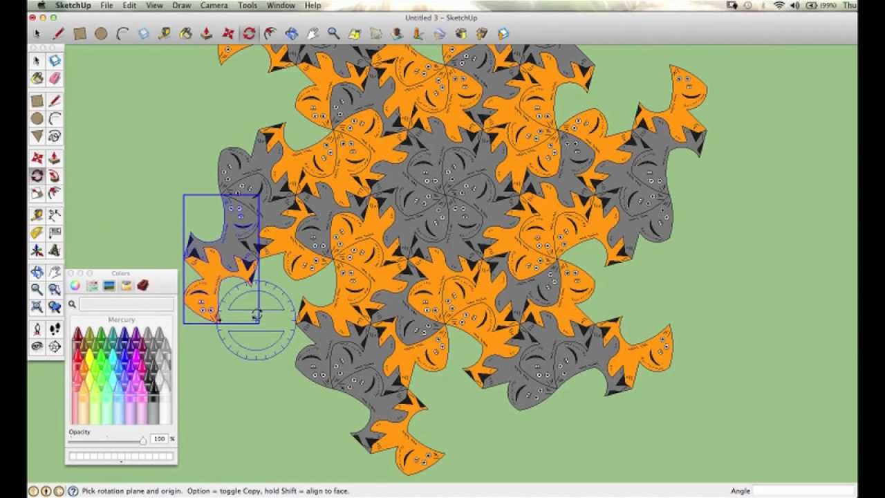 How to Make a Tessellation Alter by Rotation