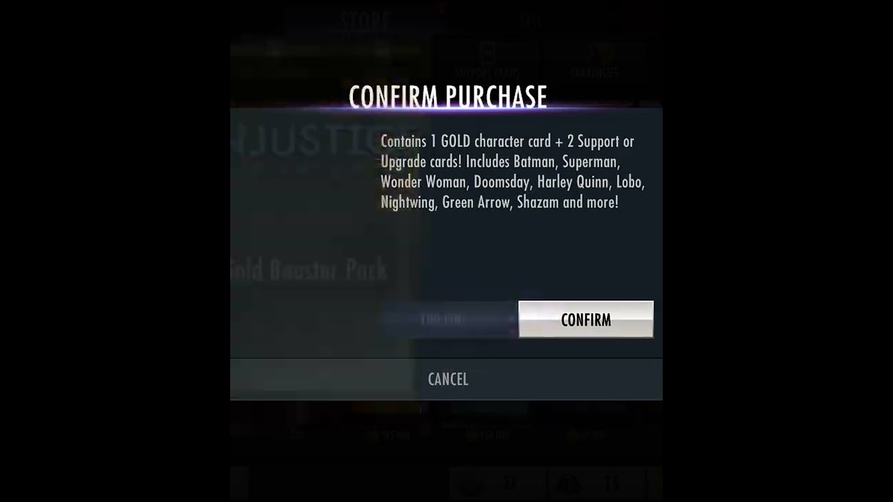 Injustice Mobile opening a gold pack 🔥 #shorts