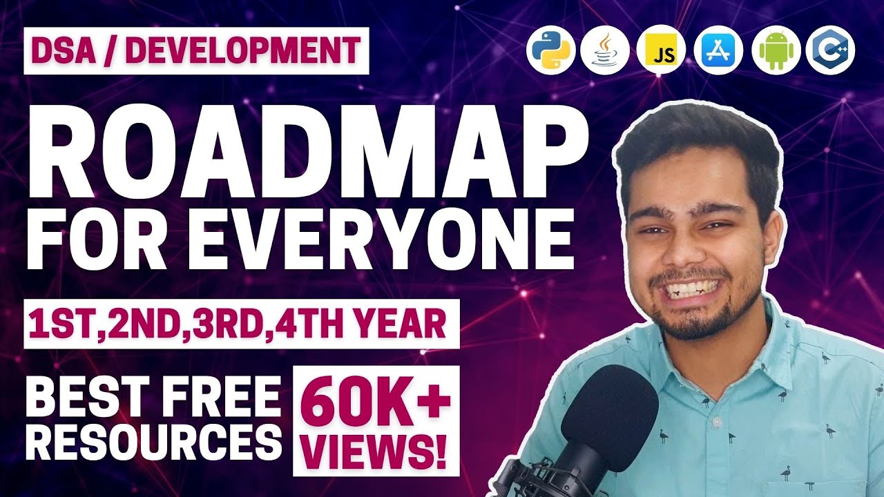 Roadmap for everyone! | Free Resources to learn DSA Web Android ML and much more! | 50k Surprise! 🔥