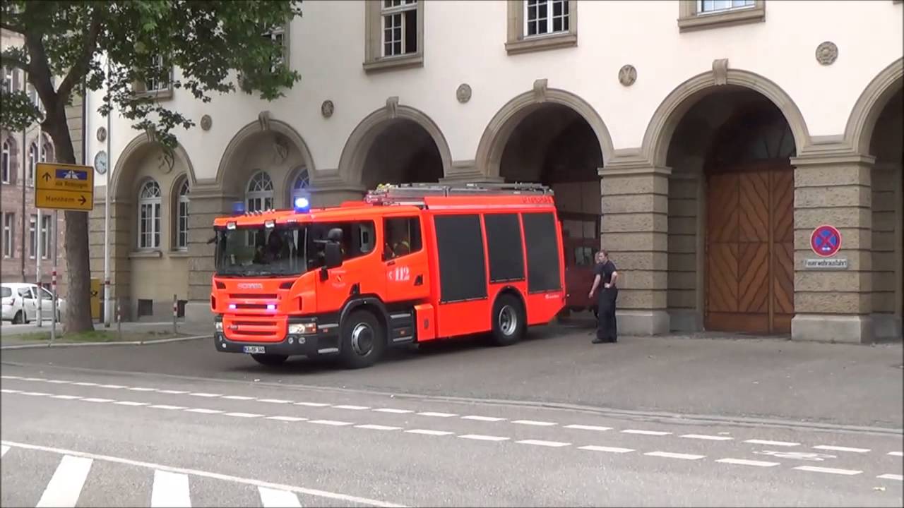 Alarm f&uuml;r das HLF1 BF Hauptwache Karlsruhe + RTW ProMedic [viel Pressluft + Full-LED] (HD)