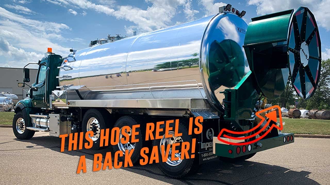 Showstopping Western Star - Big OMEGA HOSE REEL carries 300ft of septic hose!