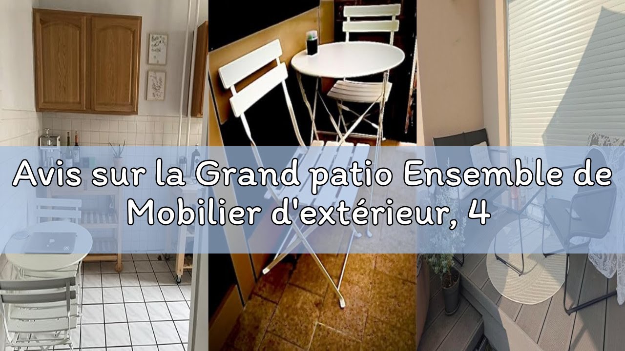 Avis sur la Grand patio Ensemble de Mobilier d'extérieur, 4 PC, Chaises du Porche, 3 Chaises et 1 Ta