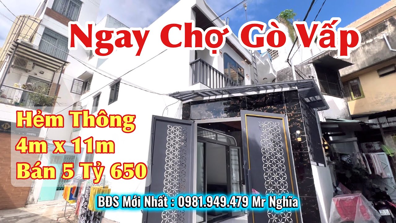 Bán Nhà Ngay Chợ Gò Vấp , Nhà Có Sân Rộng Đậu Xe Thoải Mái