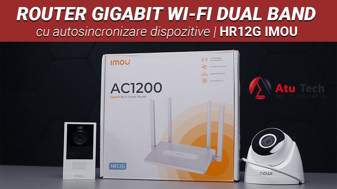 Routerul Wi-fi Gigabit Dual Band cu sincronizare automata pentru deviceuri Imou - HR12G AC1200