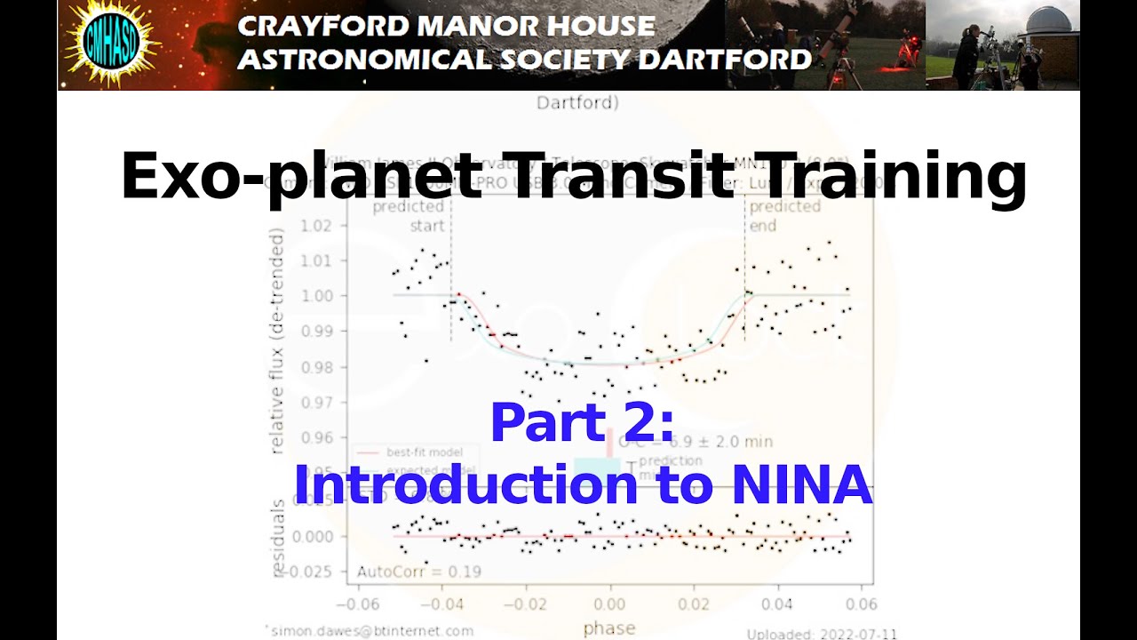 Exo-Planet Transit Observation: Part 2 Introduction to NINA