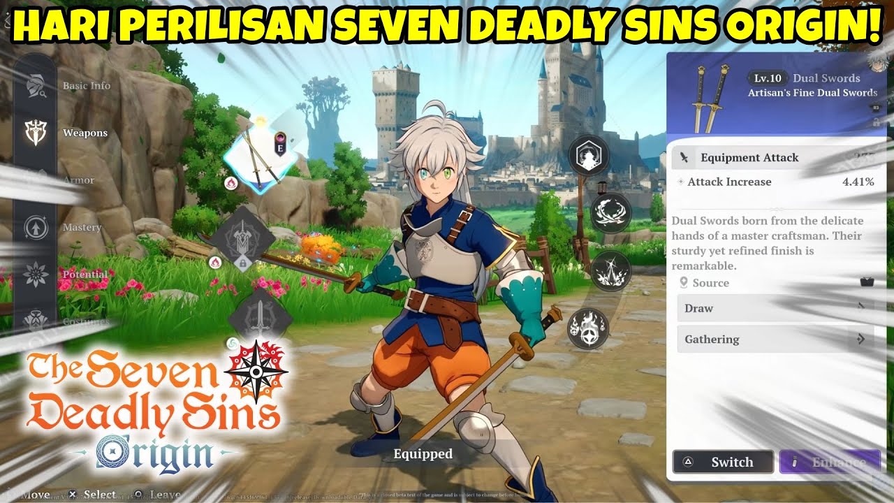 AKHIRNYA THE SEVEN DEADLY SISNS ORIGIN RILIS!