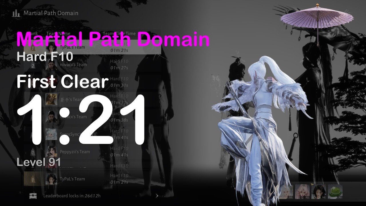 [Where Winds Meet] Martial Path Domain Hard F10 - 1:21 Speedrun | Lv.91 | Dust POV