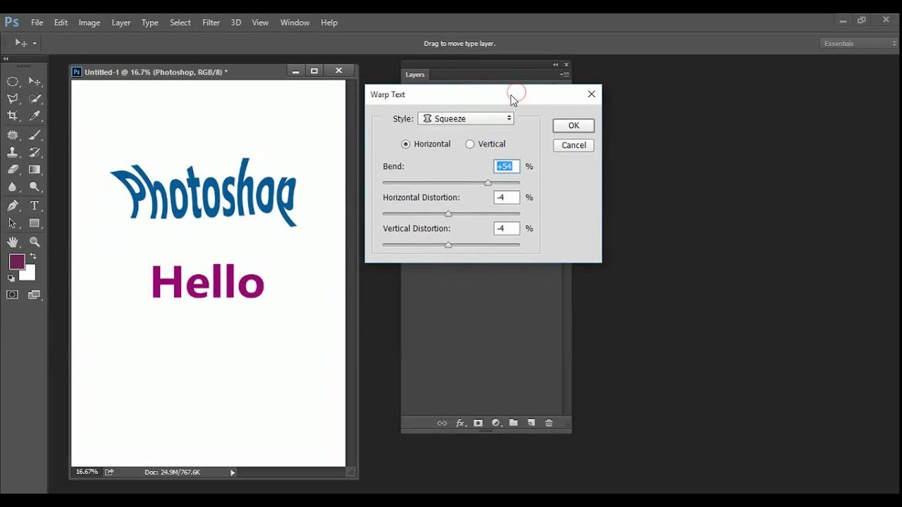 Photoshop - wraping text