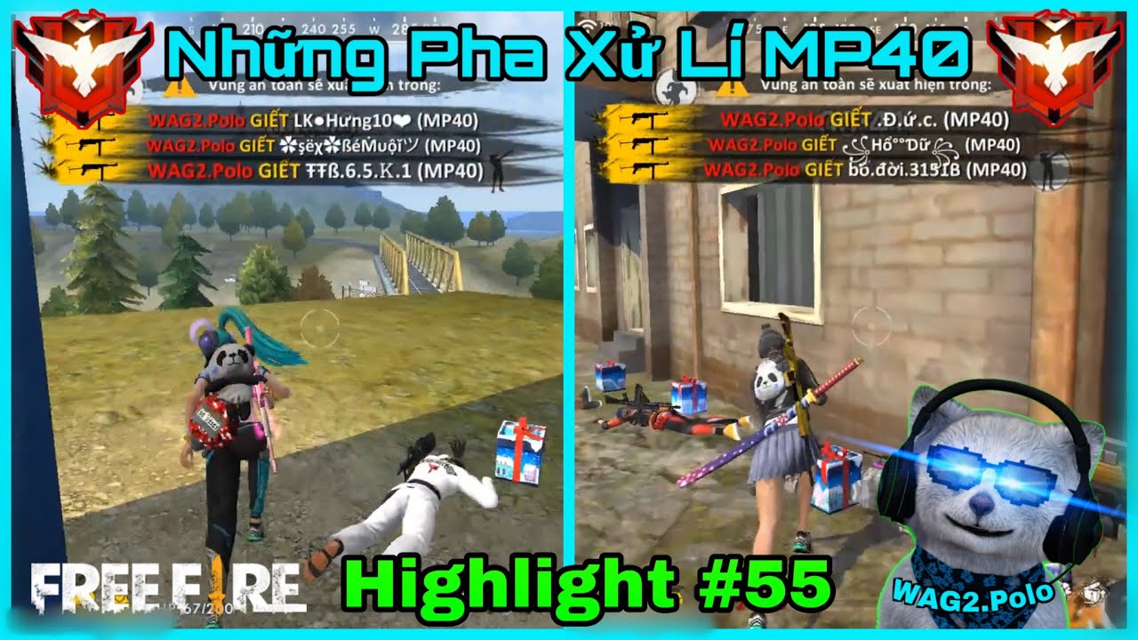 [ Highlight Free Fire #55 ] Những Pha Xử Lí MP40 Đỉnh Cao Của WAG2.Polo - CLEAR Kho Quân Sự | Polo