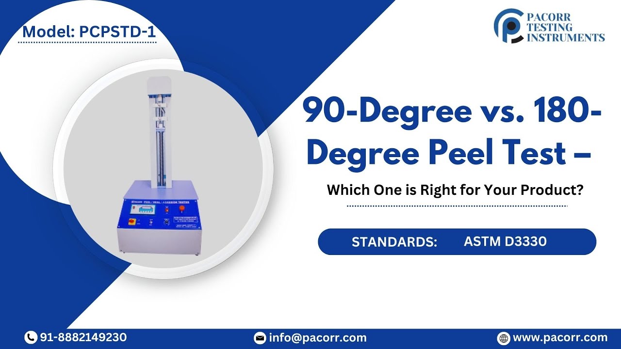 90-Degree vs. 180-Degree Peel Test #peelstrengthtester #pacorr #machine #materialtesting #price