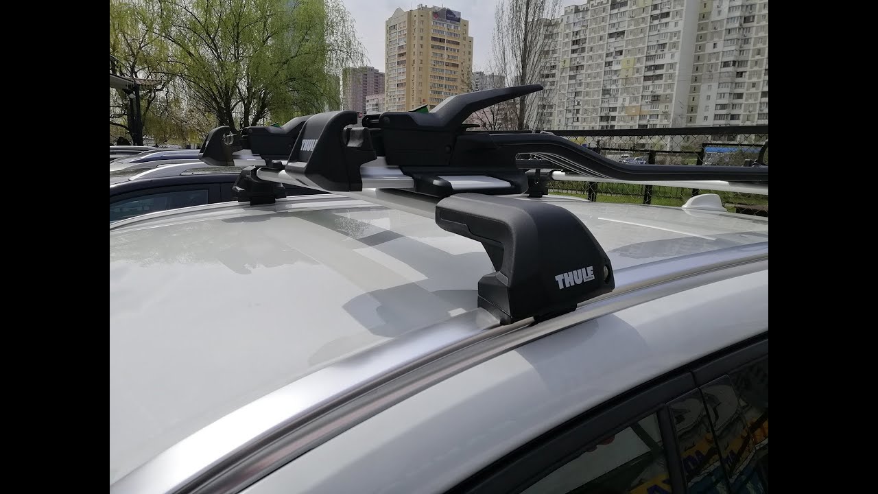 Roof rack bar with flush railing Thule Edge Wingbar Volvo XC60/ XC90