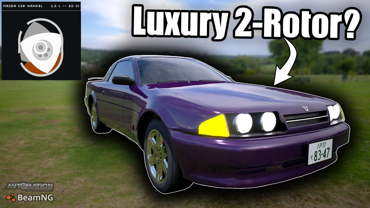 I Made a 2-Rotor JDM Luxury Car! | Automation Game, ATG Engine Sim, & BeamNG.drive