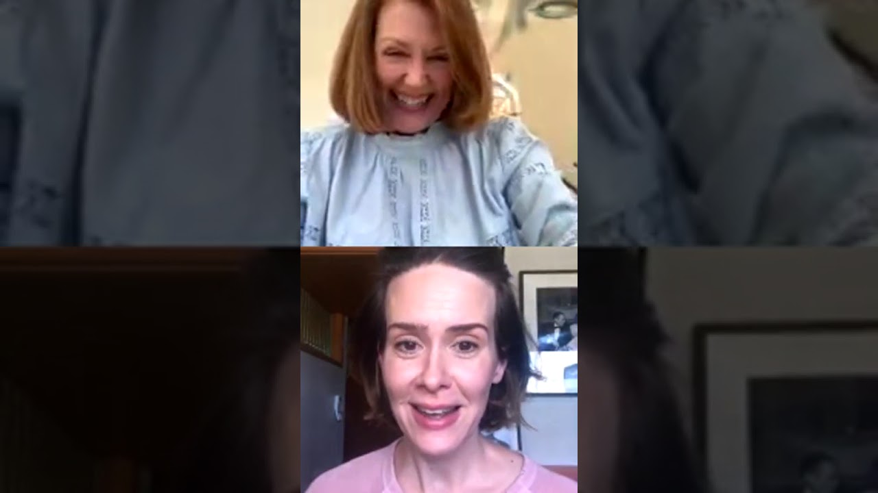 Anne Morgan with Sarah Paulson live Instagram speaking about Mrs America