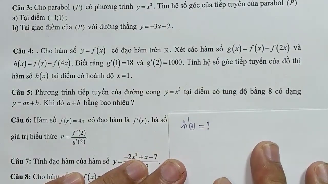 TOÁN 11 -  16 BÀI TẬP CHỌN LỌC  ỨNG DỤNG ĐẠO HÀM  THI HỌC KÌ 2