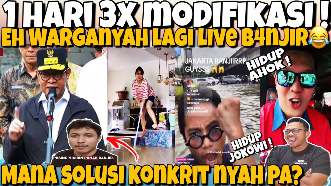 1 HARI 3X MODIVIKASI CUACA ! EH WARG4 JAKARTA NYAH LAGI LIVE B4NJ1R SAMBIL TERIAK HIDUP JOKOWI WKWK