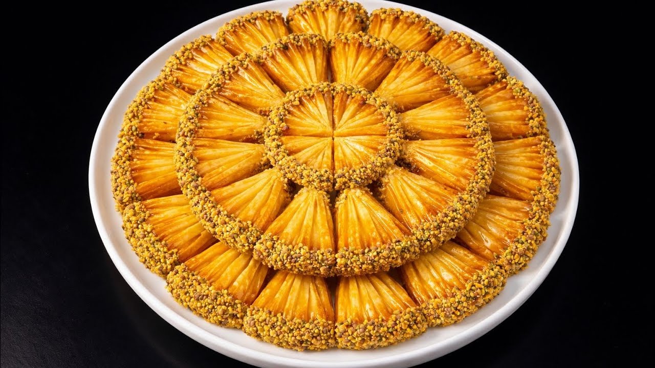 شیرینی پسته‌ای ساده و خوشمزه با خمیر هزارلا 🥐💚 | Easy & Sweet Pistachio Puff Pastry Dessert