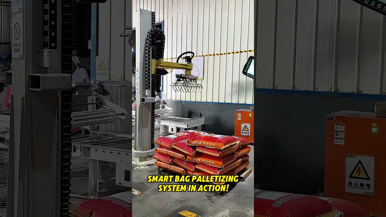 SmartBag Palletizing System In Action!😎 #depalletizing #palletizer #depalletizer #palletizing #robot