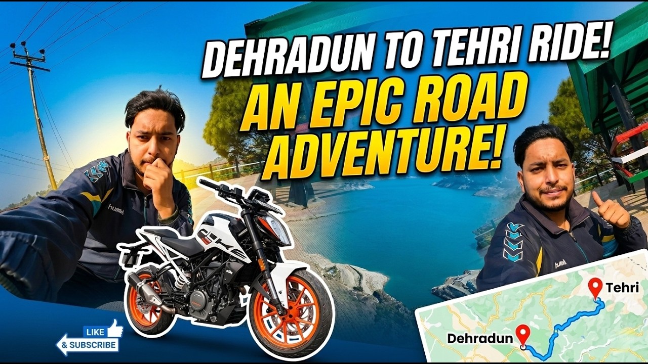 Dehradun to Tehri ride.. 🏍️ An epic road adventure #tehrilake  #actioncamera #motovlog #motovlogger