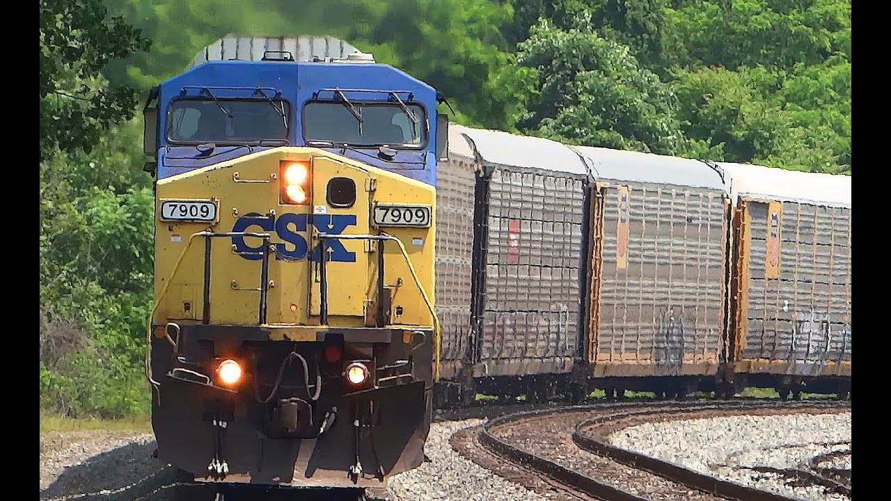 Fast CSX Auto Rack Train
