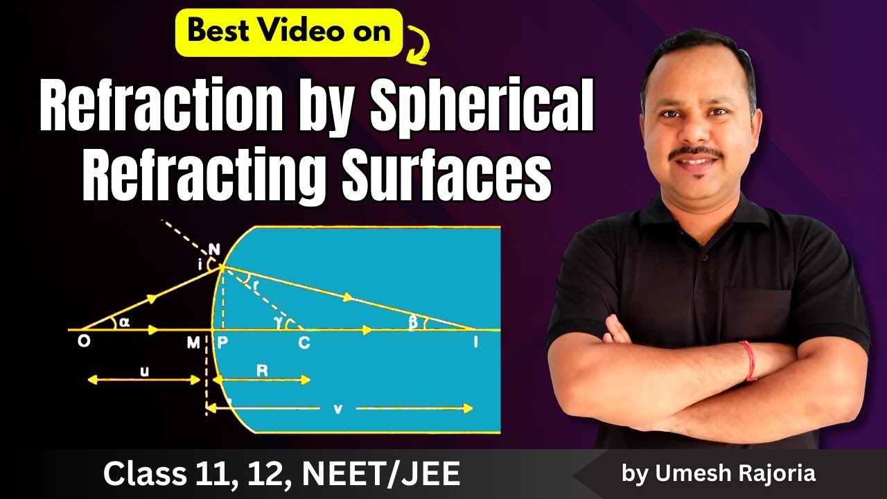 7. Refraction by Spherical Refracting Surfaces | Lens Makers formula | Ray Optics | 12th Physics
