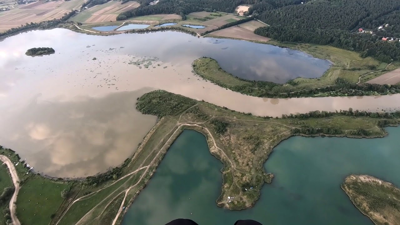 Przelot nad Wisłoką - Brzostek, Kamienica, Jaworze, Strzegocice, Pilzno, Słotowa - PPG paragliding