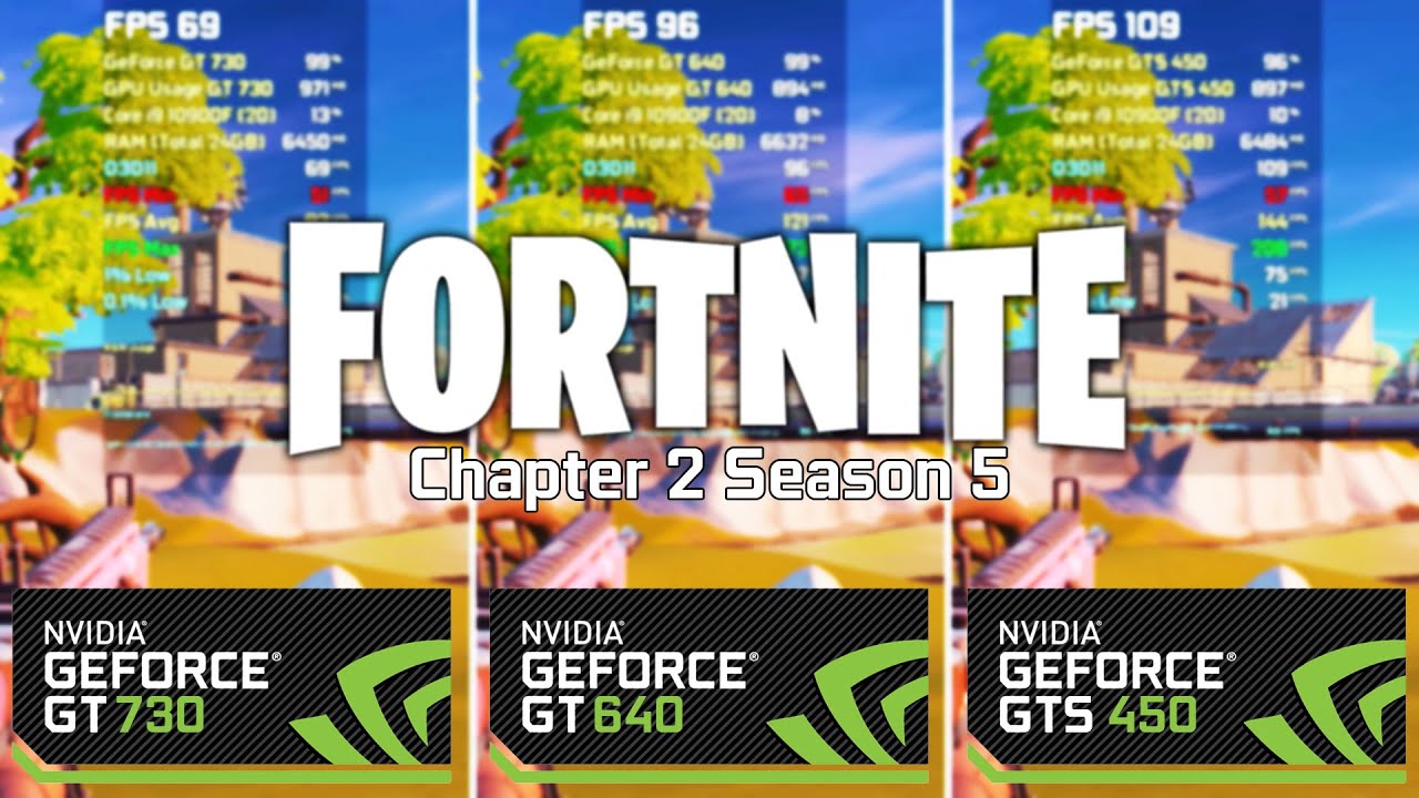 GT 730 vs GT 640 vs GTS 450 | Fortnite Performance Mode