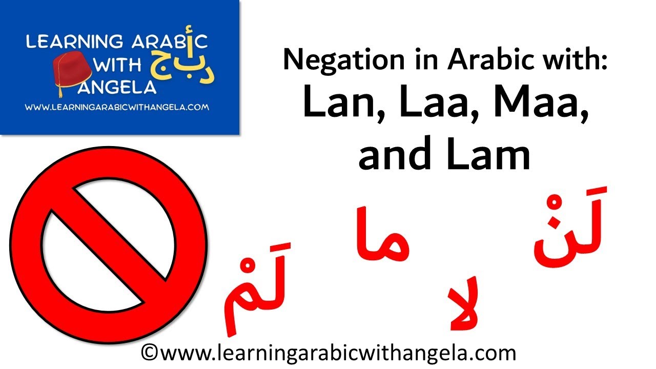 Negation in Arabic with:Lan, Laa, Maa, and Lam - Learning Arabic With Angela