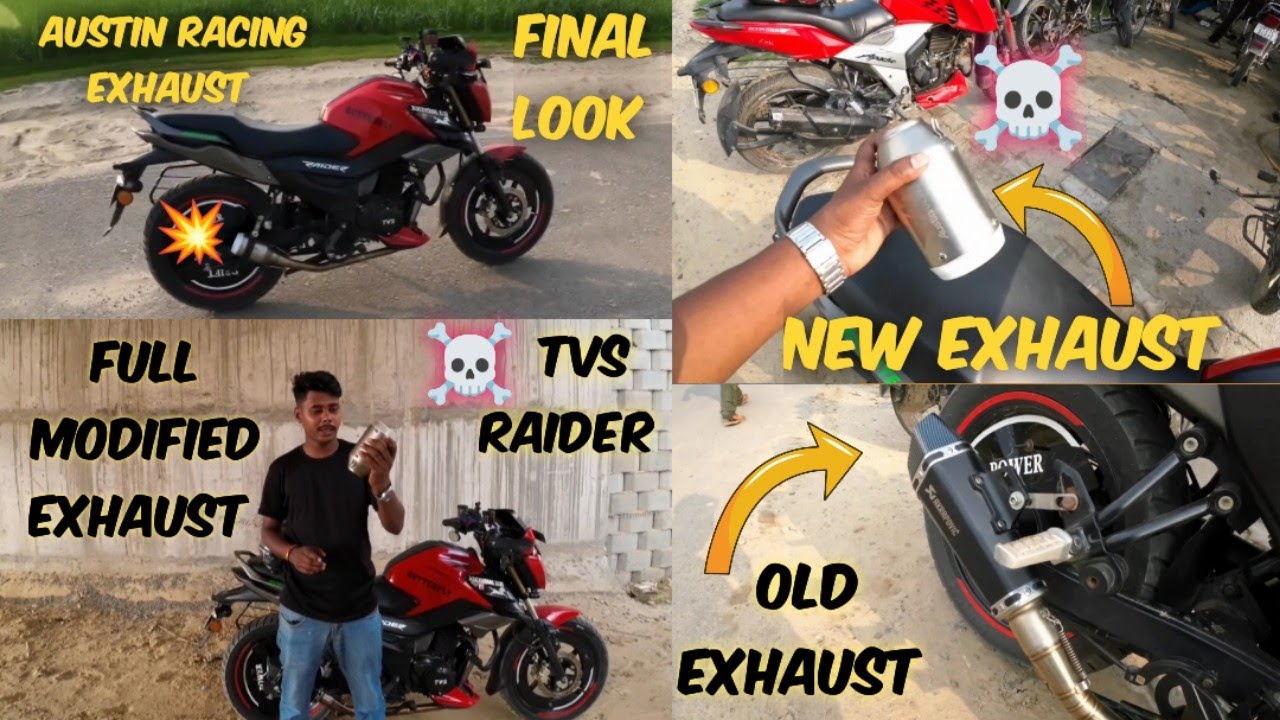 Tvs Raider Austin Racing Full System Modified Exhaust || 😍 Tvs Raider Modified Exhaust Sound