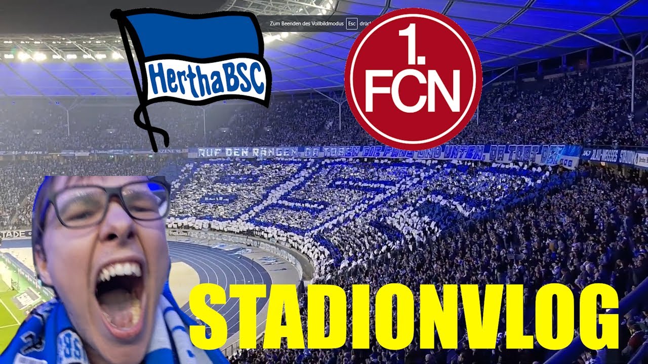Geile CHOREO & SPIEL GEDREHT! Hertha BSC 3:3 Nürnberg STADIONVLOG  30.03.24