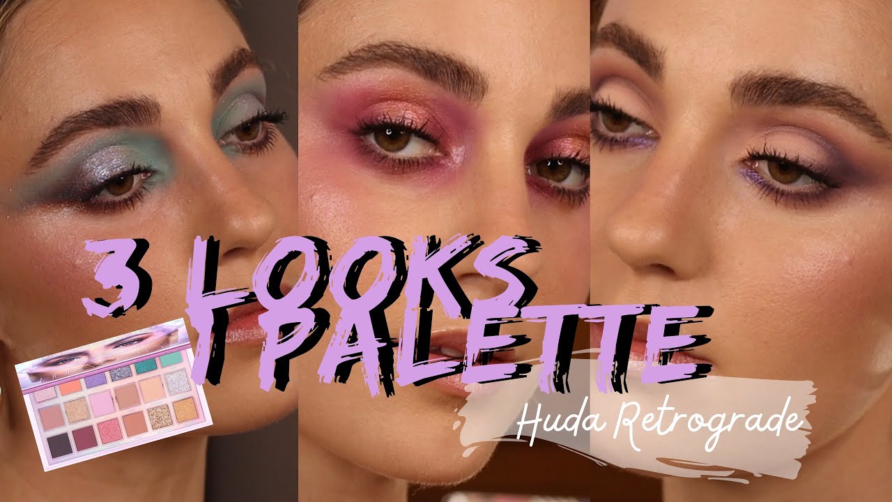 3 LOOKS 1 PALETTE | Huda Beauty Retrograde Palette