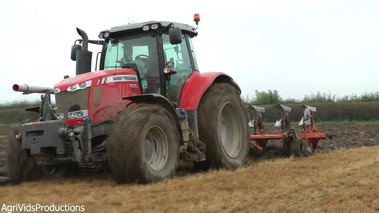 Massey Ferguson 7620 Ploughing 2012
