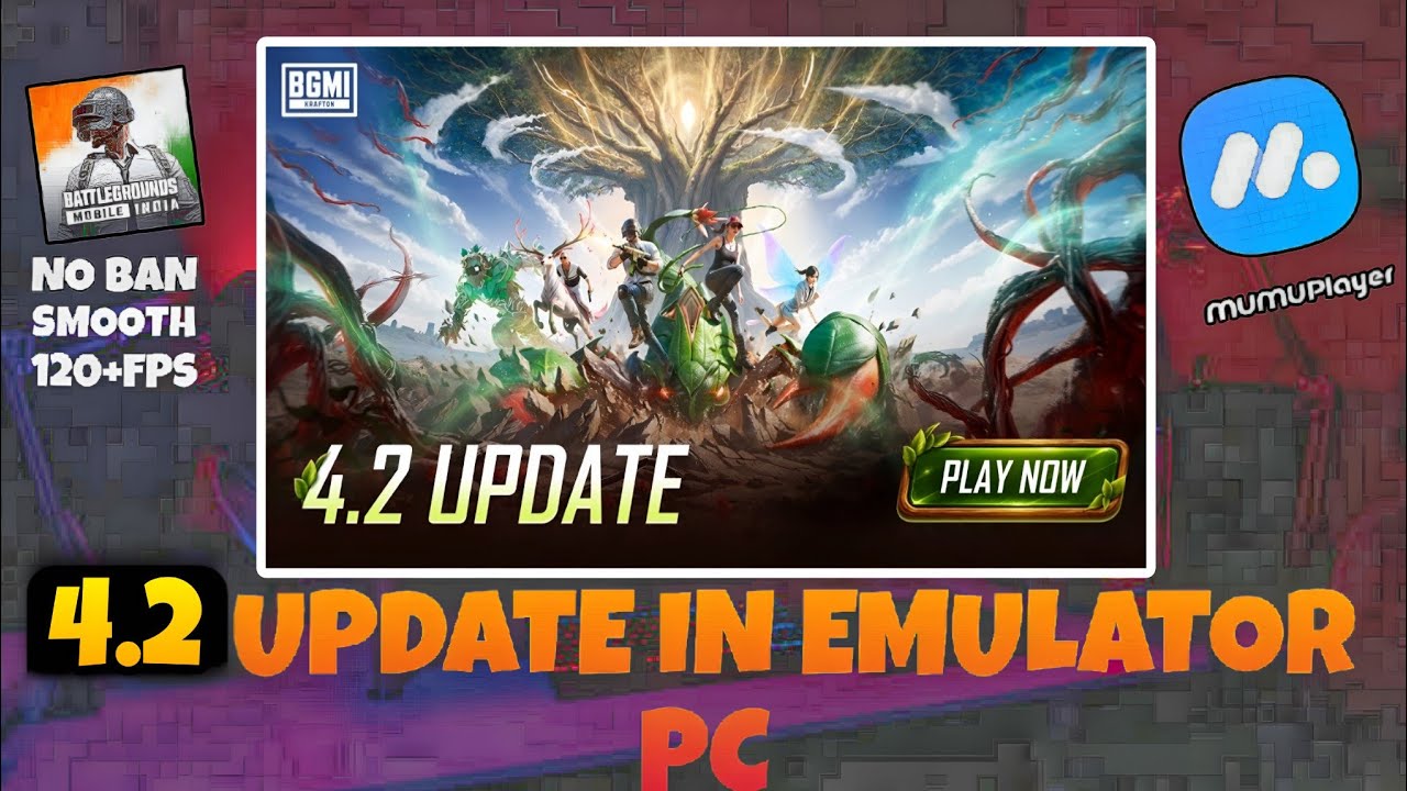 ✅ How to Play BGMI 4.2 Update on Emulator  PC | Laptop | Mumu Player 12 Emulator Crash Fix ✅