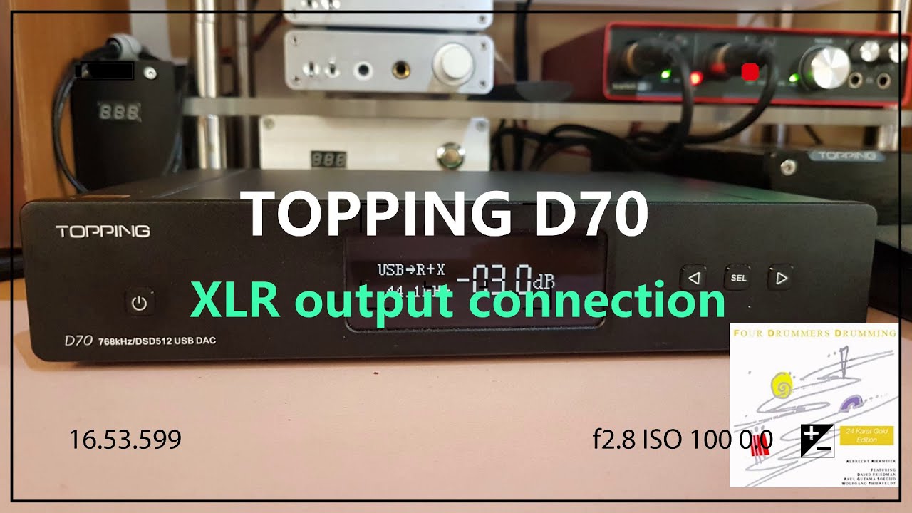 TOPPING D70  Balance output connection.