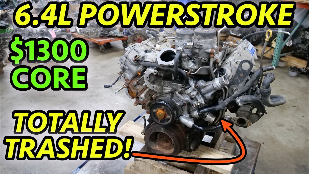THE WORST POWERSTROKE! JUNK Ford F-250 6.4L Turbodiesel Engine Teardown.