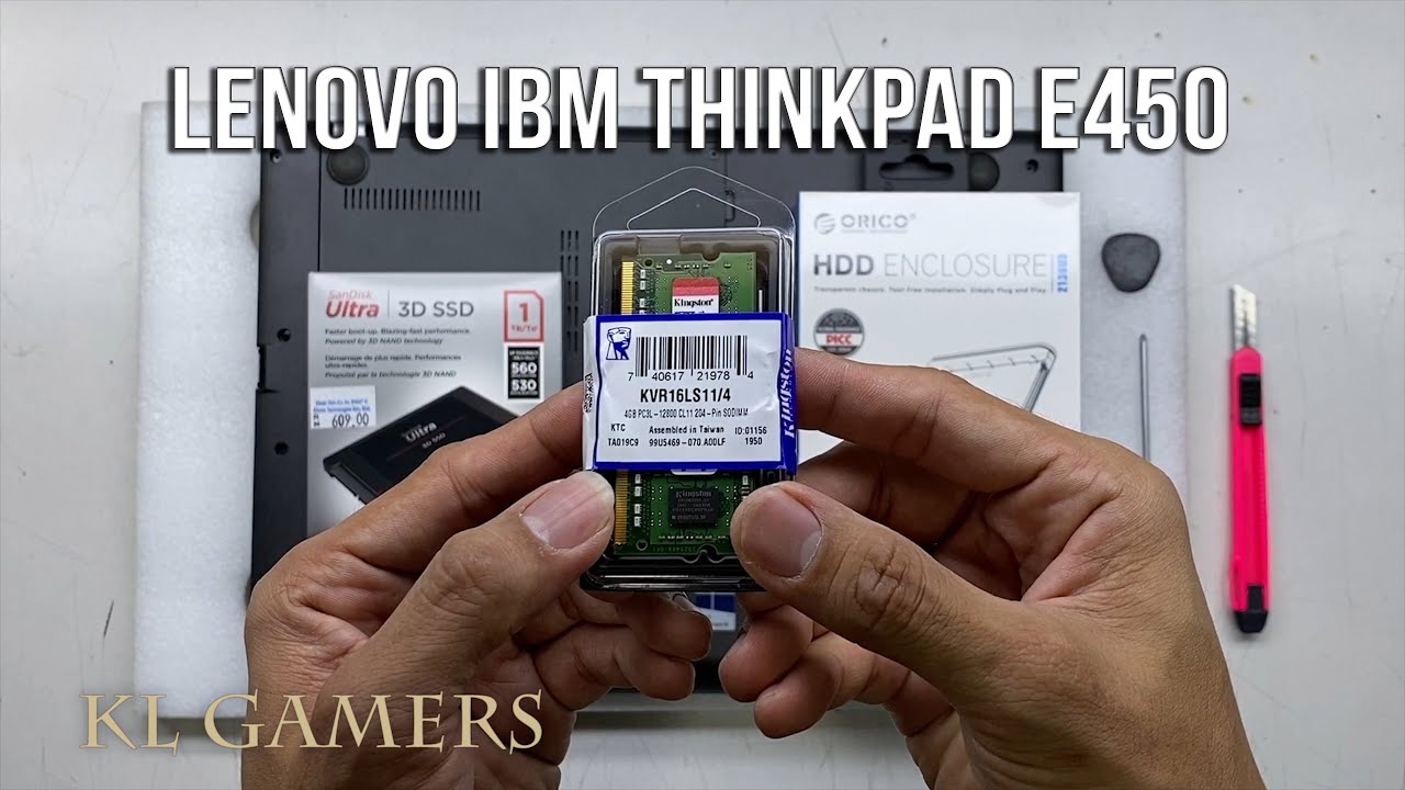 Lenovo IBM ThinkPad E450 Notebook Laptop Upgrade RAM and Sandisk SSD increase Speed Performance 2020