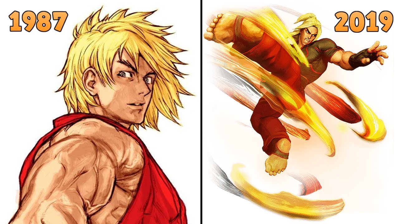 Evolution of Ken (Street Fighter)  1987 to 2019