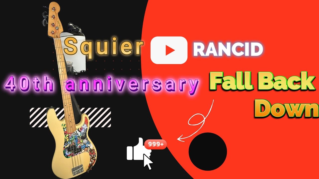Rancid- Fall back Down (Bass cover) SQUIER 40TH ANNIVERSARY