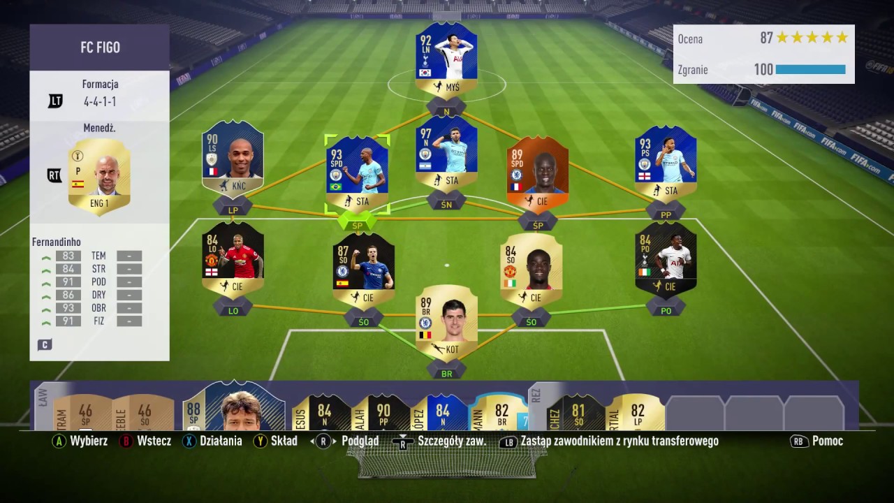 FIFA 18  - FUT SKŁAD, 4 TOTS PL