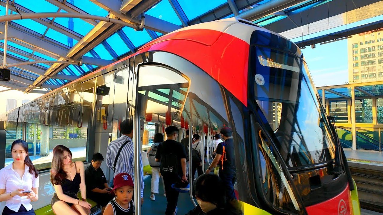 TRẢI NGHIỆM TÀU METRO NHỔN VỀ GA CẦU GIẤY SAU 1 THÁNG CHẠY | EXPERIENCE THE HANOI METRO TRAIN 2024